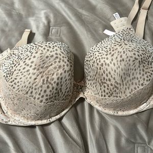 Leopard lace bra
